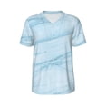 thumbnail image 1 of Haiem Hip Hop Hipster Baseball Jersey Button Down Shirts Sports Uniforms Men Women Jersey(Blue Marble,Large), 1 of 9
