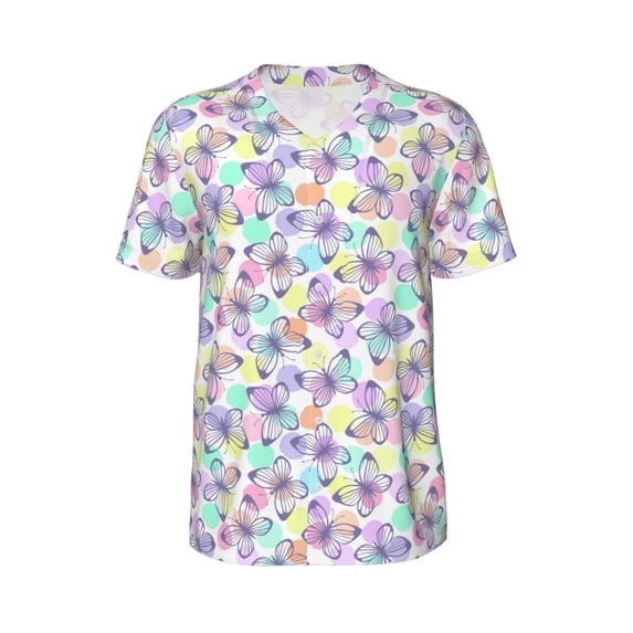 Haiem Hip Hop Hipster Baseball Jersey Button Down Shirts Sports Uniforms Men Women Jersey(Butterflies on Polka Dots,Large)