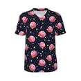 thumbnail image 1 of Haiem Hip Hop Hipster Baseball Jersey Button Down Shirts Sports Uniforms Men Women Jersey(Cartoon Donut Planets,XX-Large), 1 of 9