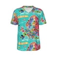 thumbnail image 1 of Haiem Hip Hop Hipster Baseball Jersey Button Down Shirts Sports Uniforms Men Women Jersey(Cartoon Map Of Europe,4X-Large), 1 of 9