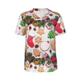 thumbnail image 1 of Haiem Hip Hop Hipster Baseball Jersey Button Down Shirts Sports Uniforms Men Women Jersey(Christmas Gingerbread Cookies,4X-Large), 1 of 9