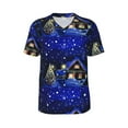 thumbnail image 1 of Haiem Hip Hop Hipster Baseball Jersey Button Down Shirts Sports Uniforms Men Women Jersey(Christmas Night,X-Large), 1 of 9