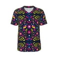 thumbnail image 1 of Haiem Hip Hop Hipster Baseball Jersey Button Down Shirts Sports Uniforms Men Women Jersey(Colorful Mexican,3X-Large), 1 of 9