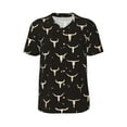 thumbnail image 1 of Haiem Hip Hop Hipster Baseball Jersey Button Down Shirts Sports Uniforms Men Women Jersey(Cow Skulls,Large), 1 of 9