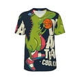 thumbnail image 1 of Haiem Hip Hop Hipster Baseball Jersey Button Down Shirts Sports Uniforms Men Women Jersey(Dinosaur Basketball Player,4X-Large), 1 of 9