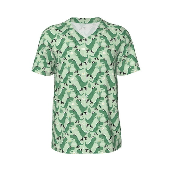 Haiem Hip Hop Hipster Baseball Jersey Button Down Shirts Sports Uniforms Men Women Jersey(Dinosaurs on Roller Skater,X-Large)