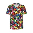 thumbnail image 1 of Haiem Hip Hop Hipster Baseball Jersey Button Down Shirts Sports Uniforms Men Women Jersey(Easter Eggs2,3X-Large), 1 of 9