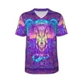 thumbnail image 1 of Haiem Hip Hop Hipster Baseball Jersey Button Down Shirts Sports Uniforms Men Women Jersey(Elephant in Tribal Style,Large), 1 of 9