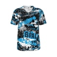 thumbnail image 1 of Haiem Hip Hop Hipster Baseball Jersey Button Down Shirts Sports Uniforms Men Women Jersey(Football Time,3X-Large), 1 of 9