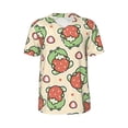thumbnail image 1 of Haiem Hip Hop Hipster Baseball Jersey Button Down Shirts Sports Uniforms Men Women Jersey(Frog Hold Strawberry,4X-Large), 1 of 9