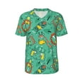 thumbnail image 1 of Haiem Hip Hop Hipster Baseball Jersey Button Down Shirts Sports Uniforms Men Women Jersey(Funny Animals in Jungle,X-Large), 1 of 9