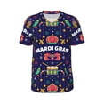 thumbnail image 1 of Haiem Hip Hop Hipster Baseball Jersey Button Down Shirts Sports Uniforms Men Women Jersey(Happy Mardi Gras,X-Large), 1 of 9