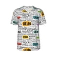thumbnail image 1 of Haiem Hip Hop Hipster Baseball Jersey Button Down Shirts Sports Uniforms Men Women Jersey(Hello,), 1 of 9