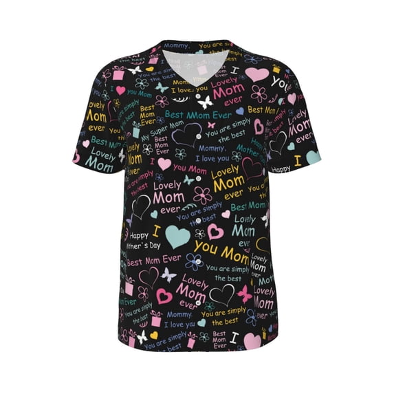Haiem Hip Hop Hipster Baseball Jersey Button Down Shirts Sports Uniforms Men Women Jersey(I love you Mom,Large)