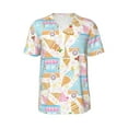thumbnail image 1 of Haiem Hip Hop Hipster Baseball Jersey Button Down Shirts Sports Uniforms Men Women Jersey(Icecream Truck,3X-Large), 1 of 9