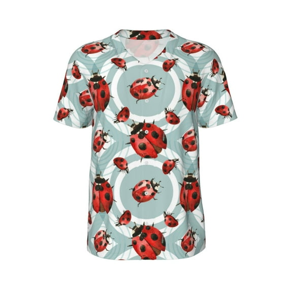 Haiem Hip Hop Hipster Baseball Jersey Button Down Shirts Sports Uniforms Men Women Jersey(Insects,4X-Large)