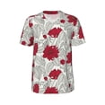 thumbnail image 1 of Haiem Hip Hop Hipster Baseball Jersey Button Down Shirts Sports Uniforms Men Women Jersey(Leaves And Anemone,Large), 1 of 9