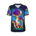 thumbnail image 1 of Haiem Hip Hop Hipster Baseball Jersey Button Down Shirts Sports Uniforms Men Women Jersey(Magic Mushrooms ,Fireflies,3X-Large), 1 of 9