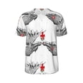 thumbnail image 1 of Haiem Hip Hop Hipster Baseball Jersey Button Down Shirts Sports Uniforms Men Women Jersey(Moose Kissing Under Mistletoe,3X-Large), 1 of 9