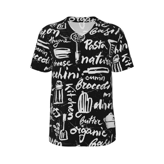 Haiem Hip Hop Hipster Baseball Jersey Button Down Shirts Sports Uniforms Men Women Jersey(Pasta Bacon,3X-Large)