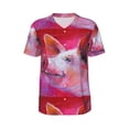 thumbnail image 1 of Haiem Hip Hop Hipster Baseball Jersey Button Down Shirts Sports Uniforms Men Women Jersey(Pink Pig,Large), 1 of 9