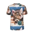 thumbnail image 1 of Haiem Hip Hop Hipster Baseball Jersey Button Down Shirts Sports Uniforms Men Women Jersey(Playful Cat,3X-Large), 1 of 9