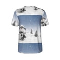 thumbnail image 1 of Haiem Hip Hop Hipster Baseball Jersey Button Down Shirts Sports Uniforms Men Women Jersey(Snowman And Christmas Tree,4X-Large), 1 of 9