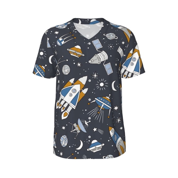 Haiem Hip Hop Hipster Baseball Jersey Button Down Shirts Sports Uniforms Men Women Jersey(Space Cars,Medium)