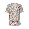 thumbnail image 1 of Haiem Hip Hop Hipster Baseball Jersey Button Down Shirts Sports Uniforms Men Women Jersey(Trendy Floral Design,Medium), 1 of 9