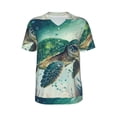 thumbnail image 1 of Haiem Hip Hop Hipster Baseball Jersey Button Down Shirts Sports Uniforms Men Women Jersey(Watercolor Turtle1,XX-Large), 1 of 9
