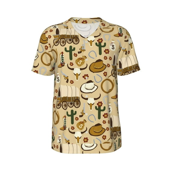 Haiem Hip Hop Hipster Baseball Jersey Button Down Shirts Sports Uniforms Men Women Jersey(Wild West Cowboy,XX-Large)