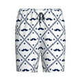 thumbnail image 1 of Haiem Hipster Mustache Men's Pajama Short with Soft Woven Cotton Elastic Waistband Sleep Short-Medium, 1 of 9