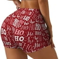 thumbnail image 1 of Haiem Ho Funny Christmas No Front Seam Biker Shorts for Women Yoga Workout Gym Bike Shorts with Tummy Control Moisture-Wicking-, 1 of 9