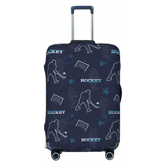 Haiem Hockey Players Luggage Cover Printed Suitcase Covers for Luggage Elastic Washable Suitcase Protector Fits 18-32 Inch Luggage-X-Large