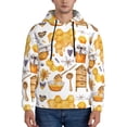 thumbnail image 1 of Haiem Honey Bee Set Patterned Men's Hoodie with Kangaroo Pocket - Ideal Pullover Sweatshirt for Daily Wear, Travel, and Home-4X-Large, 1 of 7