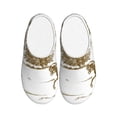 thumbnail image 1 of Haiem Horse Rider In Field Print Women's Fuzzy Memory Foam House Slipper Cozy Home Footwear Non-slip Winter Slippers-44/45, 1 of 7
