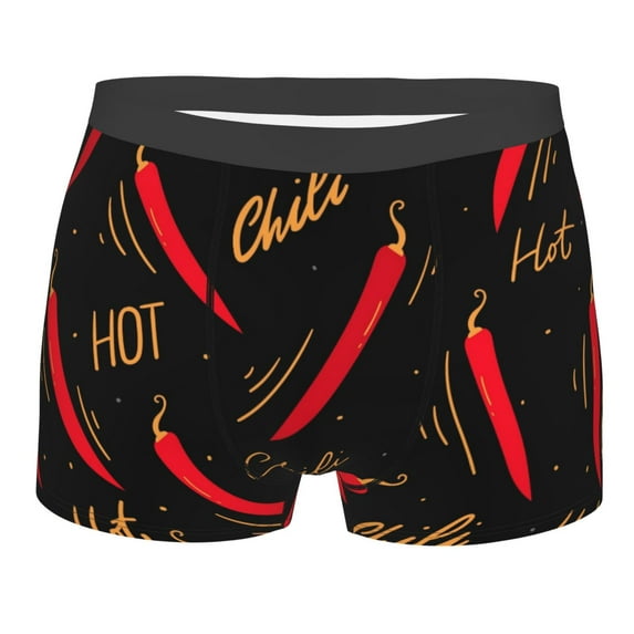 Haiem Hot Chili Men's Boxer Briefs, Every Day Comfort Stretch Cotton Moisture-Wicking Underwear-Large