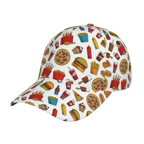Haiem Hot Dog Pizza Baseball Cap Dad Hat Cotton Soft Adjustable Fashion Hats for Men Women Unisex Style Headwear