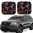 thumbnail image 1 of Haiem Humming Bird And Tropical Flowers Embroidery Windshield Sun Shade: Universal Foldable 2-Piece Car Front Window Sunshade - Blocks Uv Rays, And Reduces Heat,Essential Car Accessory Small, 1 of 7