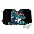 thumbnail image 1 of Haiem Hungry Tyrannosaurus Car Windshield Sun Shade - Blocks UV Rays Sun Visor Protector, Sunshade to Keep Your Vehicle Cool, Universal Fit SUV Van Sedan-Small, 1 of 7