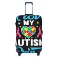 thumbnail image 1 of Haiem I Love My Autism Luggage Cover Printed Suitcase Covers for Luggage Elastic Washable Suitcase Protector Fits 18-32 Inch Luggage-X-Large, 1 of 8