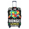 thumbnail image 1 of Haiem I Love With Autism Luggage Cover Printed Suitcase Covers for Luggage Elastic Washable Suitcase Protector Fits 18-32 Inch Luggage-Small, 1 of 8