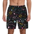 thumbnail image 1 of Haiem I love you Mom Mens Swim Trunks with Compression Liner 2 in 1 Swimming Shorts Stretch Swimwear Quick Dry,Board Shorts-3X-Large, 1 of 9