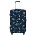 thumbnail image 1 of Haiem Ice Blue Starfish and Jellyfish Luggage Cover Printed Suitcase Covers for Luggage Elastic Washable Suitcase Protector Fits 18-32 Inch Luggage-Small, 1 of 8