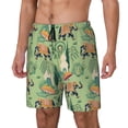thumbnail image 1 of Haiem Indian elephant Pattern Mens Swim Trunks with Compression Liner 2 in 1 Swimming Shorts Stretch Swimwear Quick Dry,Board Shorts-Large, 1 of 6