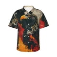 thumbnail image 1 of Haiem Ink Style Bald Eagle Printed Hawaiian Shirt for Men - Men’s Casual Beach Summer Shirts - Stretch Fabric with Modern Fit-Medium, 1 of 1