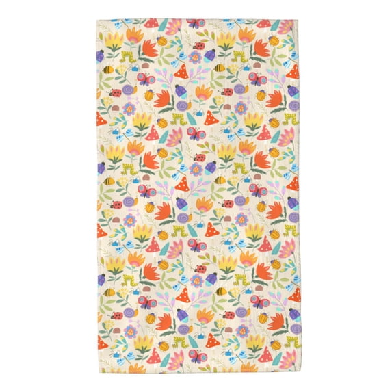 Haiem Insects In Plants Printed Premium 27.5x16 Inch Microfiber Towel , High Absorbency, Soft & Plush , Quick-Dry, Vibrant Print , Ideal for Beach, Pool, Travel, and More