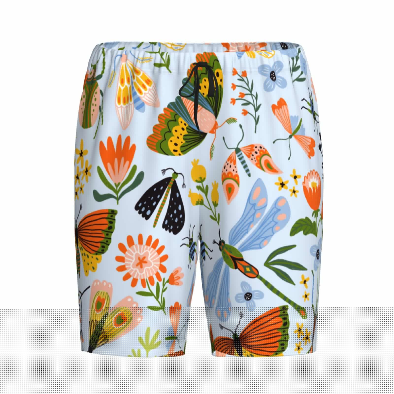 thumbnail image 1 of Haiem Insects and Flowers Men's Pajama Short with Soft Woven Cotton Elastic Waistband Sleep Short-Large, 1 of 9