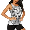thumbnail image 1 of Haiem Intricate Cat Mandala Workout Tank Tops for Women, Athletic Sports Slim-Fit Tank Tops, Compression Sleeveless Dry Fit Shirts,Athletic Shirt-Medium, 1 of 1