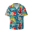 thumbnail image 1 of Haiem Japanese Koi Men's Casual Shirts Short Sleeve Button Down Shirts Fashion Textured Summer Beach Shirt-Medium, 1 of 7